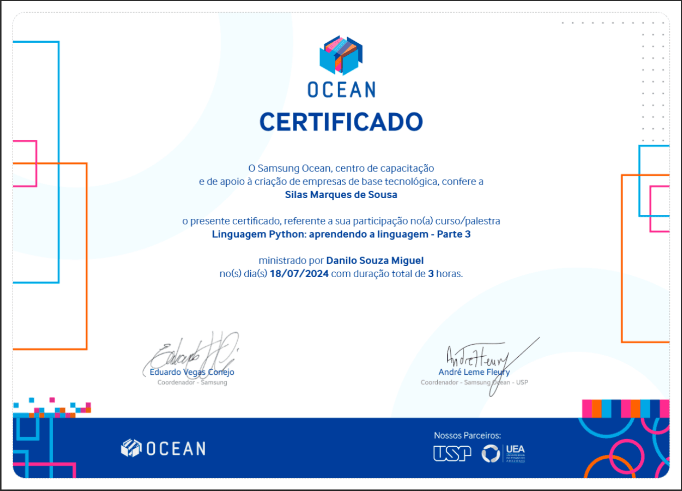 CERTIFICADO OCEANS - PYTHON