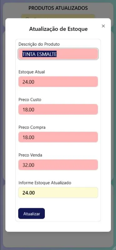 Mini Aplicativo de Balacao Estoque