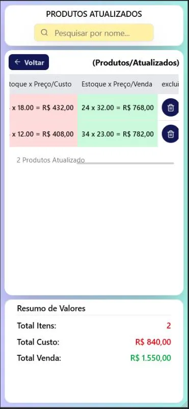 Mini Aplicativo de Balacao Estoque - 4