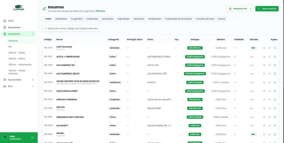 Sistema de Gestao Agricola